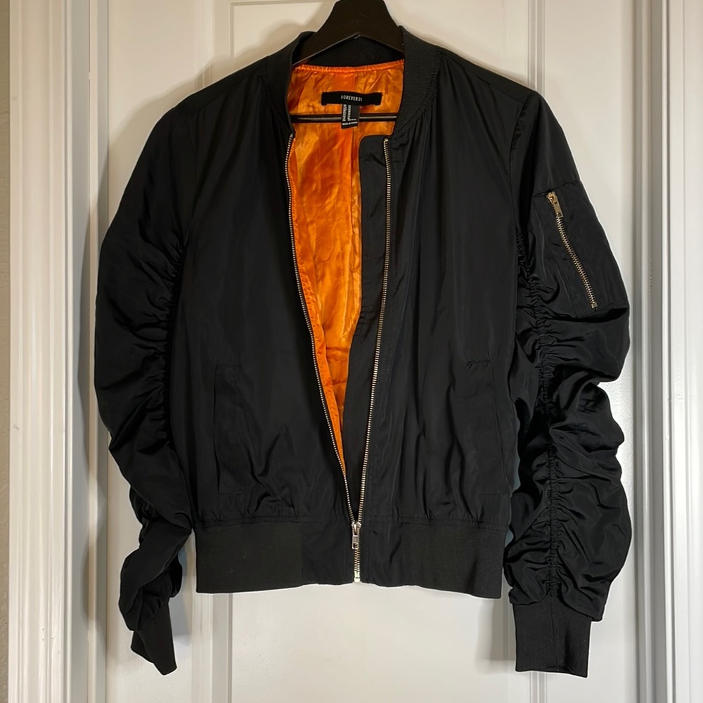 Black bomber jacket